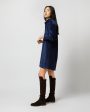 Anaya Popover Dress in Navy Stretch Cord Fashion