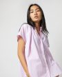 Atelier Kami Top in Pink Mixed Stripe Poplin Online Hot Sale