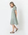 Atelier Volume Kami Dress in Sage Gold Floral Seersucker Online now