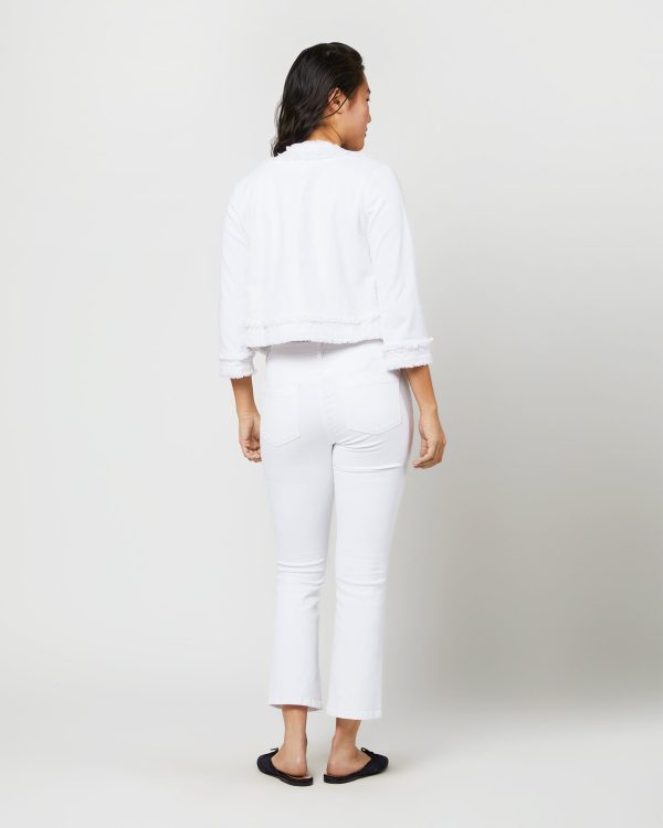 Kiki Jacket in White Garment-Dyed Stretch Twill Online Hot Sale