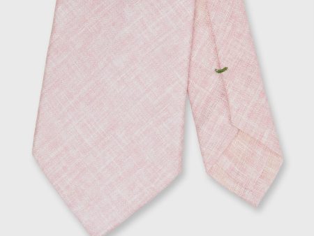 Linen Woven Tie in Pink Online now