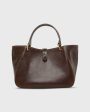 Annalisa Satchel Bag in Dark Brown Leather Cheap