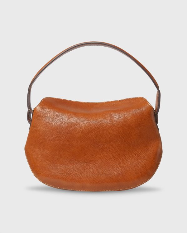 Agnes Shoulder Bag in Tan Leather For Cheap