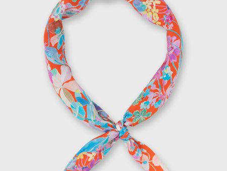 Anyway Scarf in Orange Spring Proposal Liberty Fabric Silk Online now