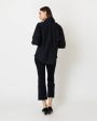 Anaya Popover Shirt in Black Poplin Sale