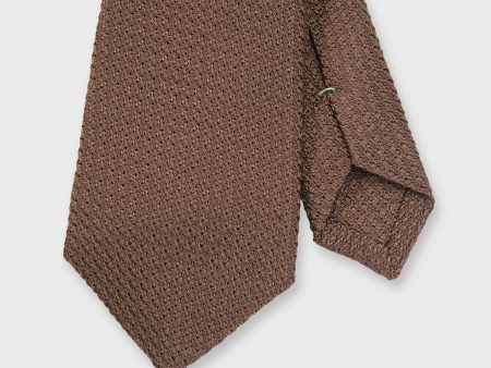 Silk Grosso Grenadine Tie in Brown Supply