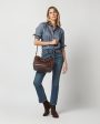 Annalisa Satchel Bag in Dark Brown Leather Cheap