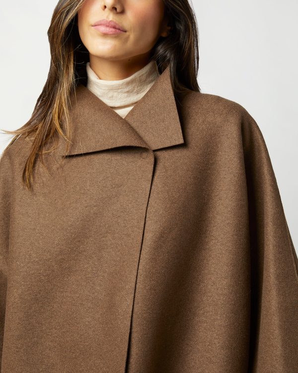 Kimono Coat in Teddy Brown For Discount