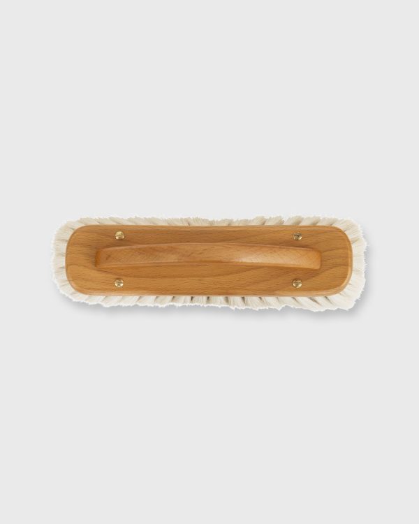 Shoe Shine Brush With Handle in Waxed Beechwood Light Bristles Discount