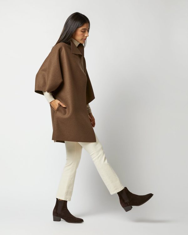 Kimono Coat in Teddy Brown For Discount