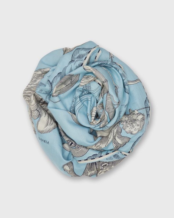 Astrologie Scarf in Light Blue Online Sale