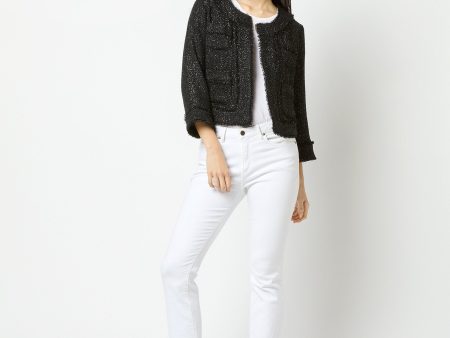 Kiki Jacket in Black Sparkle Tweed Discount