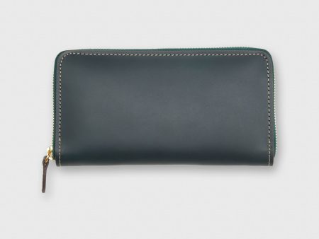 Zip Wallet in Dark Green Leather Supply