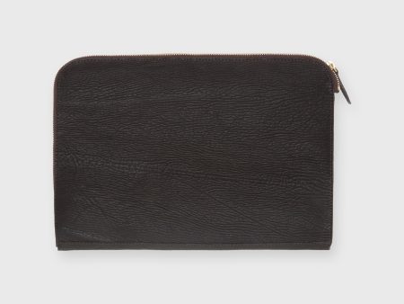 Zip Laptop Case in Chocolate Sharkskin Hot on Sale