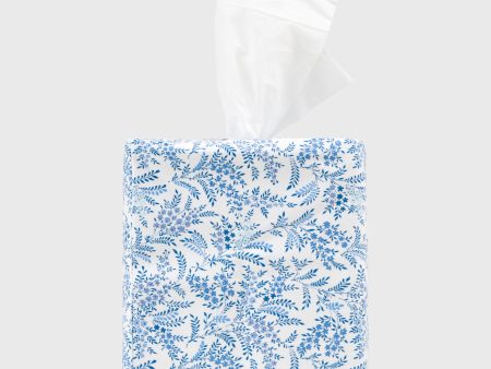 Tissue Box Cover in Blue Multi Hope Springs Liberty Fabric Discount