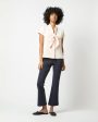 Atelier Tie-Neck Blouse in Pale Pink Silk Crepe de Chine Fashion