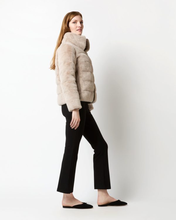 Faux Fur Teddy Jacket in Chantilly Discount