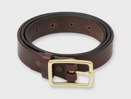 1  Belt in Chocolate Oil Pull-Up Online Sale