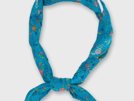 Anyway Scarf in Blue Multi Floribunda Meadow Liberty Fabric Hot on Sale