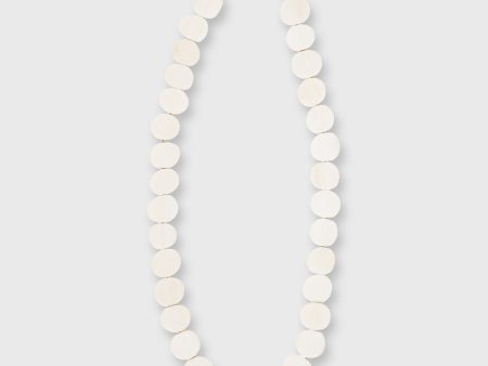 Flat Disk Cowbone Beads in Ivory Online