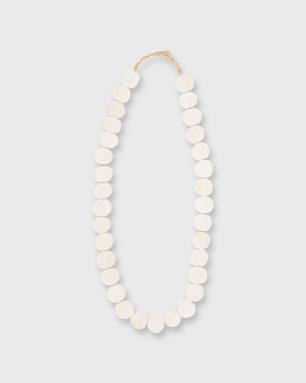 Flat Disk Cowbone Beads in Ivory Online