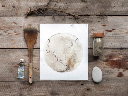 Between the cracks | Mud and watercolour root painting Online Hot Sale