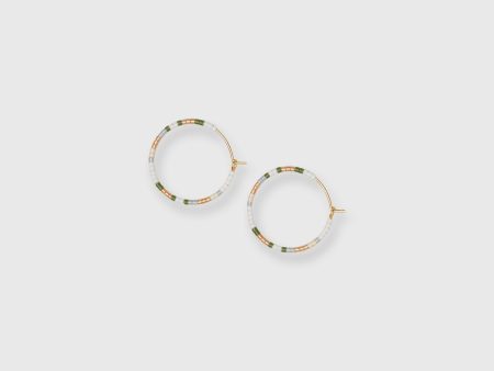 Ana Hoop Earrings in White Online Hot Sale