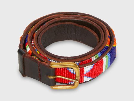 1  African Fully Beaded Belt in Lakuru Multi Hot on Sale