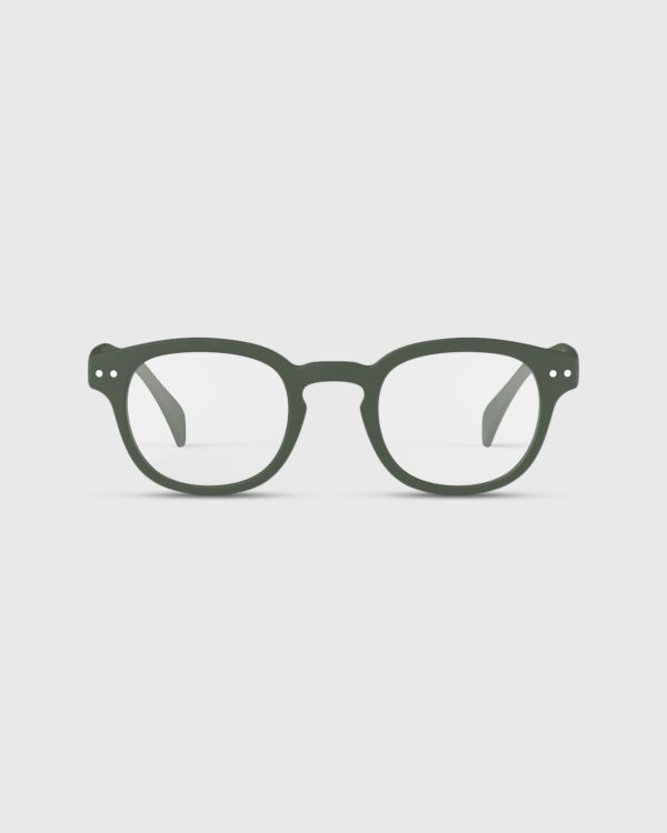 #C Reading Glasses in Kaki Green For Discount