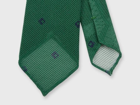 Cotton Woven Tie in Pine Navy Diamonds Hot on Sale