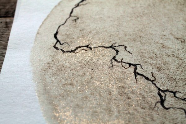 Between the cracks | Mud and watercolour root painting Online Hot Sale