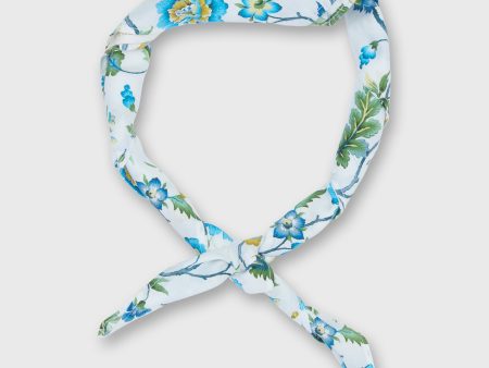 Anyway Scarf in White Blue Green Multi Eva Belle Liberty Fabric Online Hot Sale