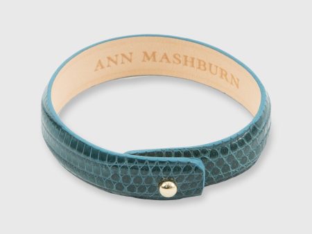 0.5  Lizard Cuff Bracelet in Dark Teal Online Sale