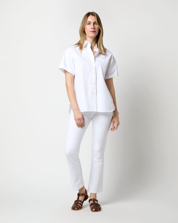 Agnes Shirt in White Poplin Cheap