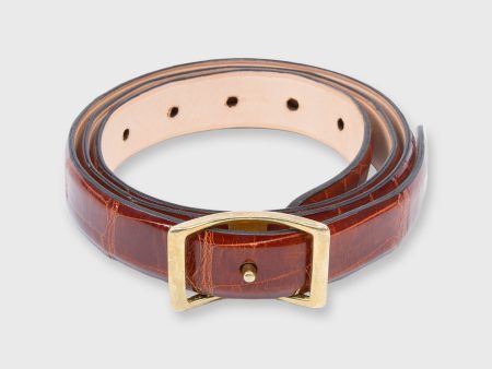 1  Conroy Belt in Cognac Alligator For Cheap