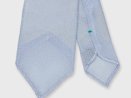 Silk Fino Grenadine Tie in Sky Fashion