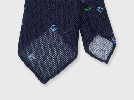 Cotton Woven Tie in Navy Sky Diamond Fashion