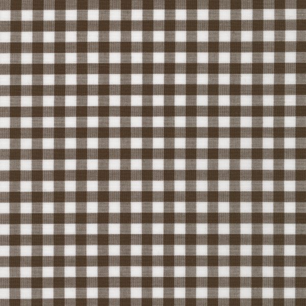 Made-to-Measure Shirt in Brown Medium Gingham Poplin Sale