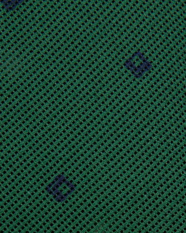 Cotton Woven Tie in Pine Navy Diamonds Hot on Sale