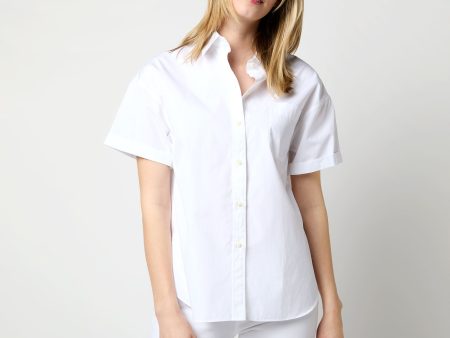 Agnes Shirt in White Poplin Cheap